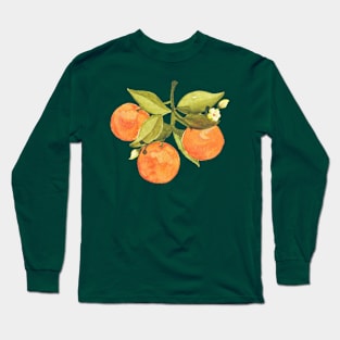 Bright Oranges & Blooms Long Sleeve T-Shirt